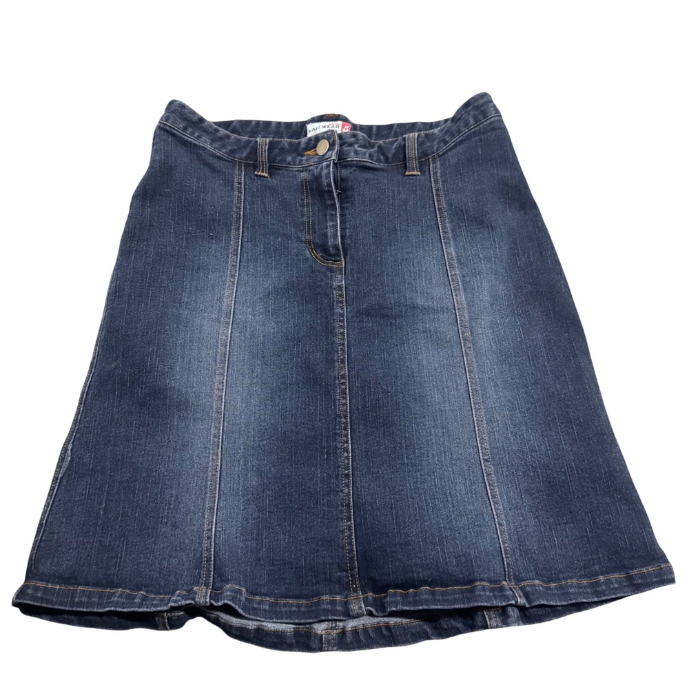 Kali Wear Women's Dark Blue Denim Mini Skirt S/L Retro Western Y2k VTG